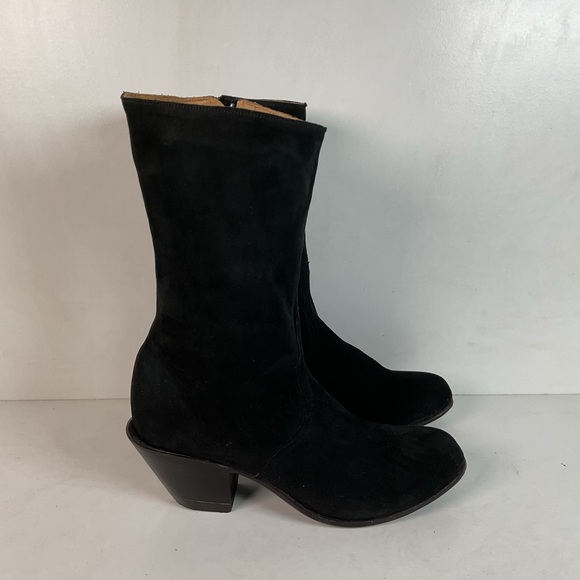 Lucchese Prototype Sock Booties 8 B Nubuck Suede Classics Handmade - Picture 13 of 16